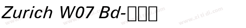 Zurich W07 Bd字体转换